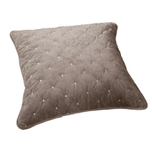 Load image into Gallery viewer, Tache Velvet Dreams Sand Taupe Beige Plush Diamond Tufted Cushion Covers / Euro Sham (JHW-853B)