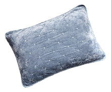 Load image into Gallery viewer, Tache Velvet Dreams Light Blue Plush Diamond Tufted Pillow Sham (JHW-853LB)
