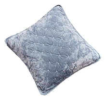 Load image into Gallery viewer, Tache Velvet Dreams Light Blue Plush Diamond Tufted Cushion Covers / Euro Sham (JHW-853LB)