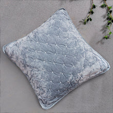 Load image into Gallery viewer, Tache Velvet Dreams Light Blue Plush Diamond Tufted Cushion Covers / Euro Sham (JHW-853LB)