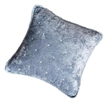 Load image into Gallery viewer, Tache Velvet Dreams Light Blue Plush Diamond Tufted Cushion Covers / Euro Sham (JHW-853LB)