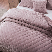 Load image into Gallery viewer, Tache Plush Dreams Purple Mauve Tufted Velvet Quilt Set (JHW-853P)