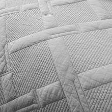 Load image into Gallery viewer, Tache Cotton Light Grey Silver Soothing Pastel Diamond Pillow Sham (JHW-862)
