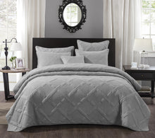 Load image into Gallery viewer, Tache Soothing Pastel Silver Diamond Stitch Light Gray Cotton Quilt Set (JHW-862)