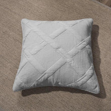 Load image into Gallery viewer, Tache Cotton Light Grey Silver Soothing Pastel Cushion Covers / Euro Sham (JHW-862)