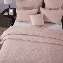 Load image into Gallery viewer, Tache Cotton Stone Washed Soothing Pastel Rustic Blush Pink Diamond Pillow Sham (JHW-863)