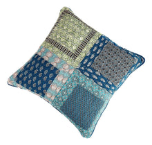 Load image into Gallery viewer, Tache Cotton Patchwork Teal Blue Green Paisley Bohemian Ocean Euro Sham (JHW-888)