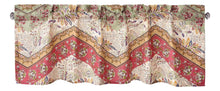 Load image into Gallery viewer, DaDa Bedding Rustic Cranberry Sage Chevron Floral Window Curtain Valance - 18" x 52" (JHW-924)