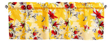 Load image into Gallery viewer, DaDa Bedding Floral Sunshine Yellow Hummingbirds Window Curtain Valance - 18" x 52" (JHW-925)
