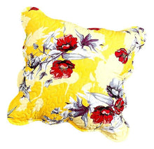 Load image into Gallery viewer, DaDa Bedding Set of 2 Sunshine Yellow Hummingbirds Floral Scalloped Throw Pillow Covers, 18" (JHW925)