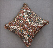 Load image into Gallery viewer, DaDa Bedding Rustic Earthy Cross Motif Folk Style Scalloped Euro Pillow Sham Cover, 26" x 26" (JHW944)