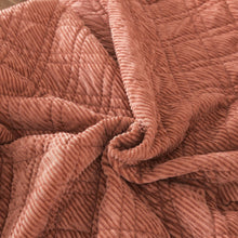Load image into Gallery viewer, DaDalogy Bedding Terracotta Coral Brick Orange Soft Velour Corduroy Bedspread Set (JHW952)