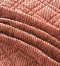 Load image into Gallery viewer, DaDalogy Bedding Terracotta Coral Brick Orange Soft Velour Corduroy Bedspread Set (JHW952)