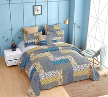 Load image into Gallery viewer, DaDa Bedding Honey Cove Garden Floral Paisley Cottage Patchwork Bedspread Set (JHW-957)