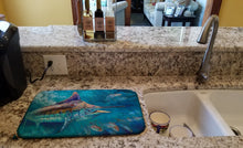 Load image into Gallery viewer, Liquid Metal Black Marlin Dish Drying Mat – Absorbent, Artistic Kitchen Essentials JMA2005DDM