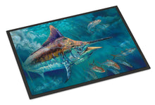 Load image into Gallery viewer, Liquid Metal Black Marlin Doormat - 24x36 Decorative Floor Mat – Indoor/Outdoor Rug with Artistic Flair JMA2005JMAT