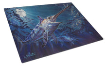 Load image into Gallery viewer, Prince Of Darkness Swordfish Glass Cutting Boards – Durable, Decorative Kitchen Art Large JMA2006LCB