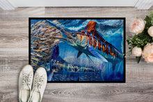 Load image into Gallery viewer, White Night White Marlin Doormat - 18x27 Decorative Floor Mat – Indoor/Outdoor Rug with Artistic Flair JMA2008MAT