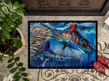 Load image into Gallery viewer, White Night White Marlin Doormat - 18x27 Decorative Floor Mat – Indoor/Outdoor Rug with Artistic Flair JMA2008MAT