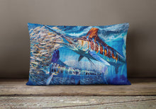 Load image into Gallery viewer, White Night White Marlin Canvas Fabric Decorative Pillow JMA2008PW1216