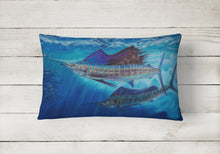 Load image into Gallery viewer, Wide Open Sailfish Canvas Fabric Decorative Pillow JMA2011PW1216