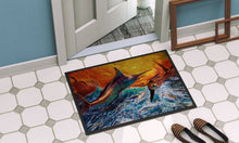 Load image into Gallery viewer, Reflective Chaos Blue Marlin Doormat - 24x36 Decorative Floor Mat – Indoor/Outdoor Rug with Artistic Flair JMA2012JMAT