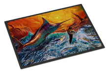 Load image into Gallery viewer, Reflective Chaos Blue Marlin Doormat - 18x27 Decorative Floor Mat – Indoor/Outdoor Rug with Artistic Flair JMA2012MAT