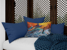 Load image into Gallery viewer, Reflective Chaos Blue Marlin Canvas Fabric Decorative Pillow JMA2012PW1216