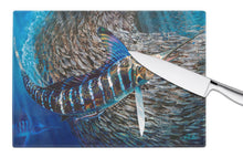 Load image into Gallery viewer, Striped Gem Striped Marlin Glass Cutting Boards – Durable, Decorative Kitchen Art Large JMA2014LCB