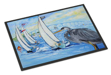 Load image into Gallery viewer, Blue Heron Sailboats Dog River Bridge Doormat - 24x36 Decorative Floor Mat – Indoor/Outdoor Rug with Artistic Flair JMK1001JMAT