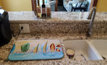 Load image into Gallery viewer, Reggatta Dish Drying Mat – Absorbent, Artistic Kitchen Essentials JMK1002DDM