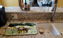 Load image into Gallery viewer, Polo at the Point Dish Drying Mat – Absorbent, Artistic Kitchen Essentials JMK1006DDM