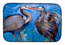 Load image into Gallery viewer, Blue Heron Love Dish Drying Mat – Absorbent, Artistic Kitchen Essentials JMK1011DDM