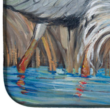 Load image into Gallery viewer, Blue Heron in the reeds Dish Drying Mat – Absorbent, Artistic Kitchen Essentials JMK1013DDM