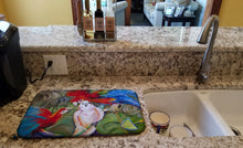 Load image into Gallery viewer, Menage-a-trois Parrots Dish Drying Mat – Absorbent, Artistic Kitchen Essentials JMK1018DDM