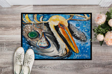 Load image into Gallery viewer, Pelican Dressed as a Reindeer Doormat - 24x36 Decorative Floor Mat – Indoor/Outdoor Rug with Artistic Flair JMK1020JMAT