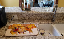 Load image into Gallery viewer, Turkey Dish Drying Mat – Absorbent, Artistic Kitchen Essentials JMK1023DDM