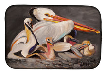 Load image into Gallery viewer, White Pelicans Dish Drying Mat – Absorbent, Artistic Kitchen Essentials JMK1026DDM