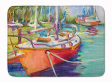 Load image into Gallery viewer, Red Sailboat Machine Washable Memory Foam Mat JMK1028RUG