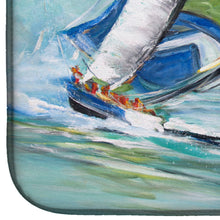 Load image into Gallery viewer, Boat Race Dish Drying Mat – Absorbent, Artistic Kitchen Essentials JMK1030DDM
