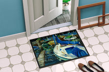 Load image into Gallery viewer, Night on the Docks Sailboat Doormat - 24x36 Decorative Floor Mat – Indoor/Outdoor Rug with Artistic Flair JMK1031JMAT