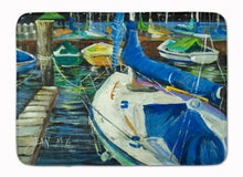 Load image into Gallery viewer, Night on the Docks Sailboat Machine Washable Memory Foam Mat JMK1031RUG