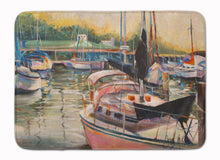 Load image into Gallery viewer, Black Sails Sailboat Machine Washable Memory Foam Mat JMK1032RUG