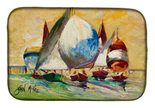 Load image into Gallery viewer, Bimini Sails Sailboat Dish Drying Mat – Absorbent, Artistic Kitchen Essentials JMK1033DDM