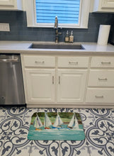 Load image into Gallery viewer, Sailboats on the bay Machine Washable Memory Foam Mat JMK1035RUG