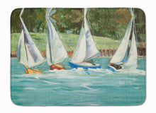 Load image into Gallery viewer, Sailboats on the bay Machine Washable Memory Foam Mat JMK1035RUG
