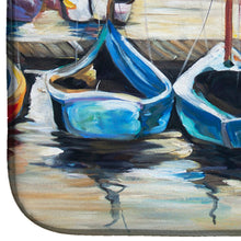 Load image into Gallery viewer, Beach View with Sailboats Dish Drying Mat – Absorbent, Artistic Kitchen Essentials JMK1038DDM