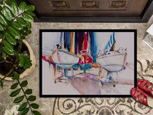 Load image into Gallery viewer, Sailboats in Dry Dock Doormat - 24x36 Decorative Floor Mat – Indoor/Outdoor Rug with Artistic Flair JMK1039JMAT