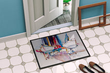 Load image into Gallery viewer, Sailboats in Dry Dock Doormat - 24x36 Decorative Floor Mat – Indoor/Outdoor Rug with Artistic Flair JMK1039JMAT