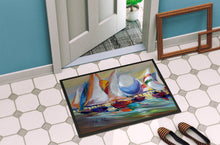 Load image into Gallery viewer, Sailboat Race in Dauphin Island Doormat - 24x36 Decorative Floor Mat – Indoor/Outdoor Rug with Artistic Flair JMK1040JMAT